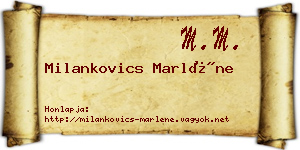 Milankovics Marléne névjegykártya